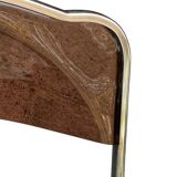 6 chaises pliantes en Plexiglas fumé et métal chrome Chaisor 1970