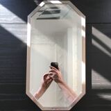 Beveled octagonal mirror