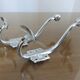 Pair of chrome metal pads 70s