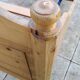 Vintage pine bed chalet style Savoie for one person