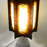 Brutalist design lamp in ceramic and metal - Accolay