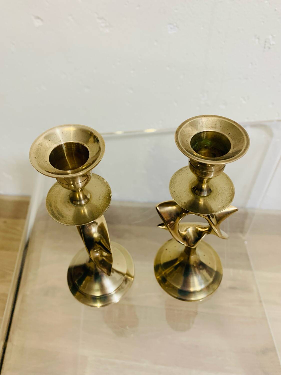 Pair of designer candlesticks