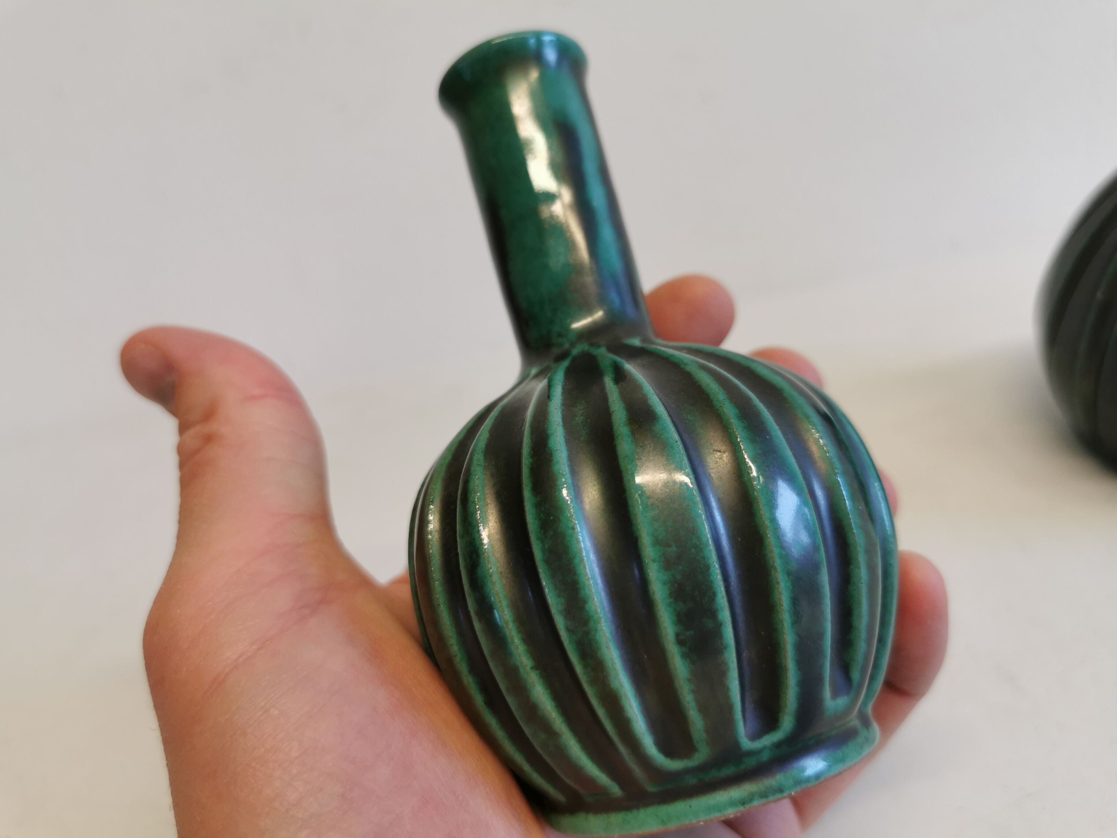 Two  pieces of pottery from Michael Andersen Bornholm - Denmark. Estimated 1960s.