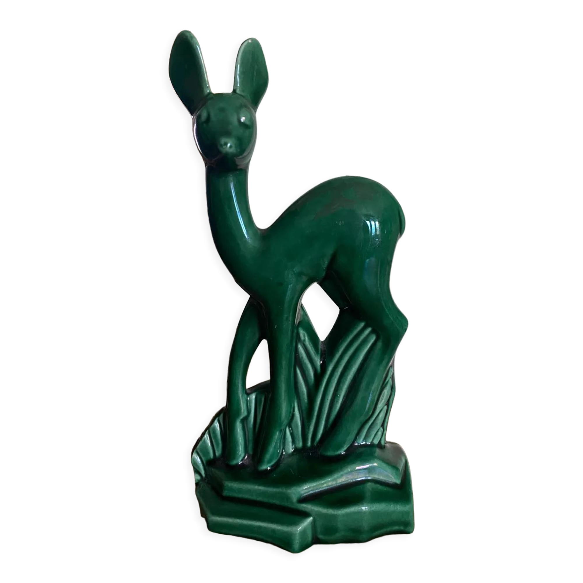 Antique doe in Saint Clément earthenware