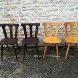 Mismatched bistro chairs