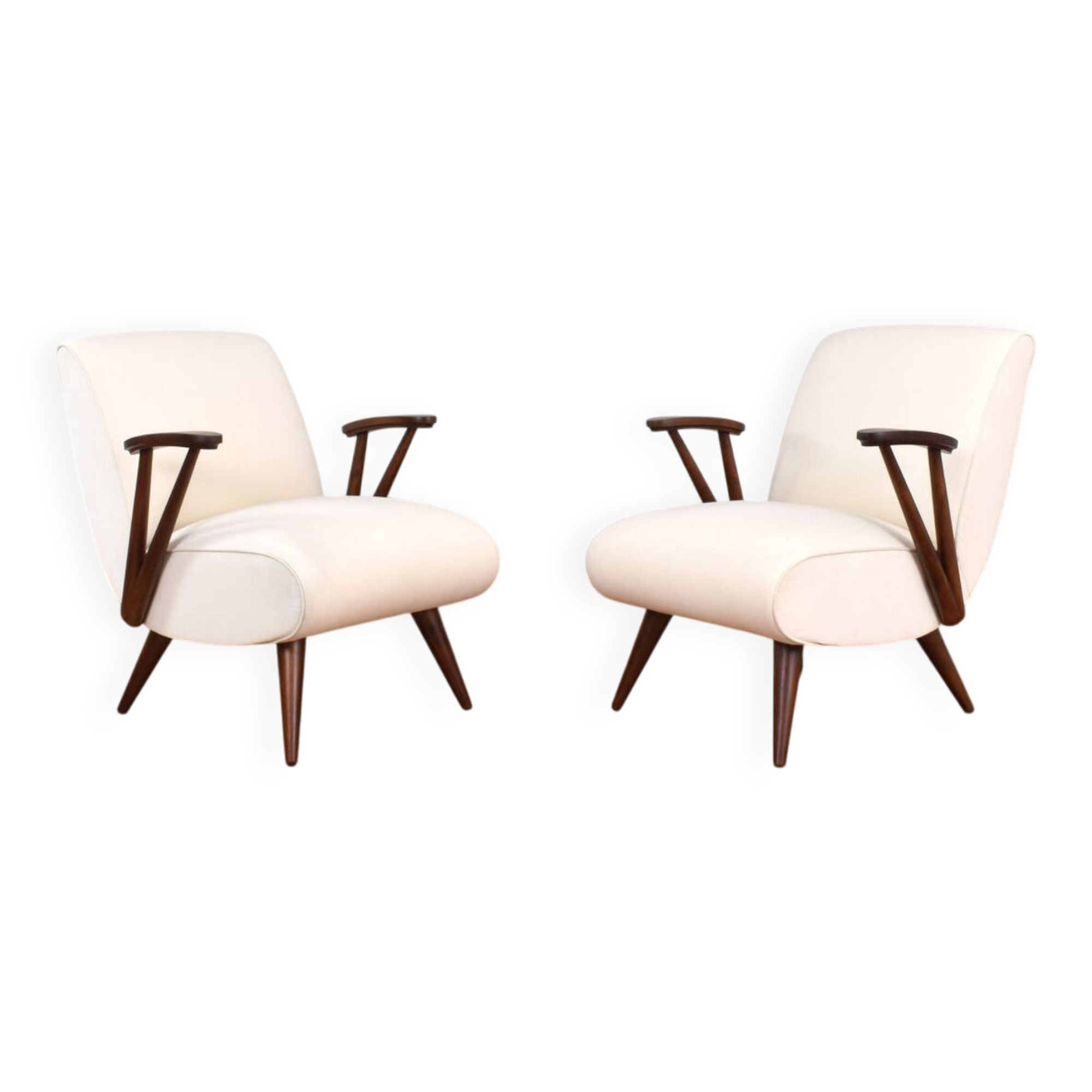 Mid-Century Modular Polish Armchairs, 1960s, Set of 2