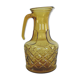 Pichet ananas en verre jaune ambré