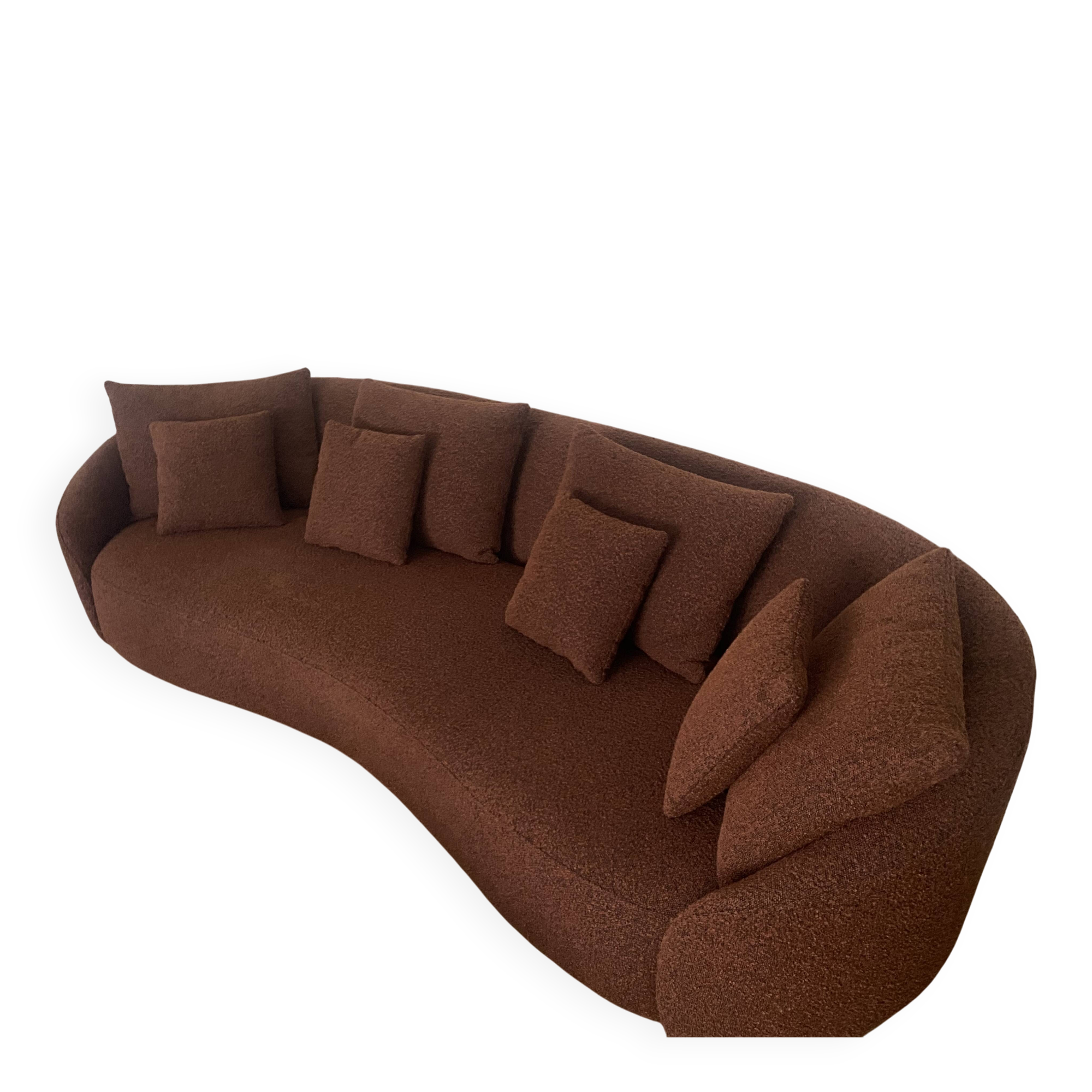 3-seater boucle fabric sofa