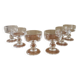 Set of 6 vintage 70s crystal champagne glasses