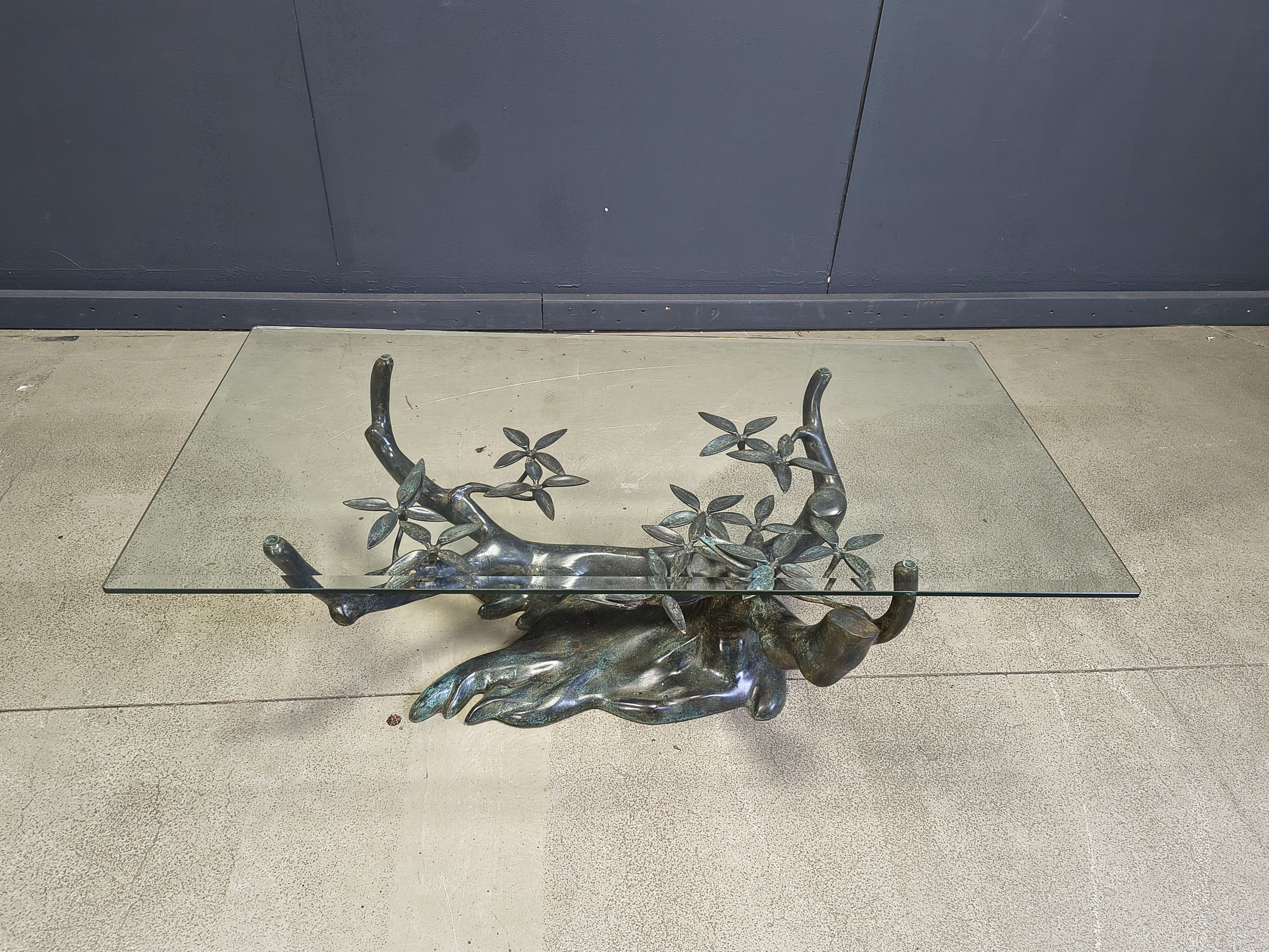 Vintage bonsai coffee table by Willy Daro, 1970s