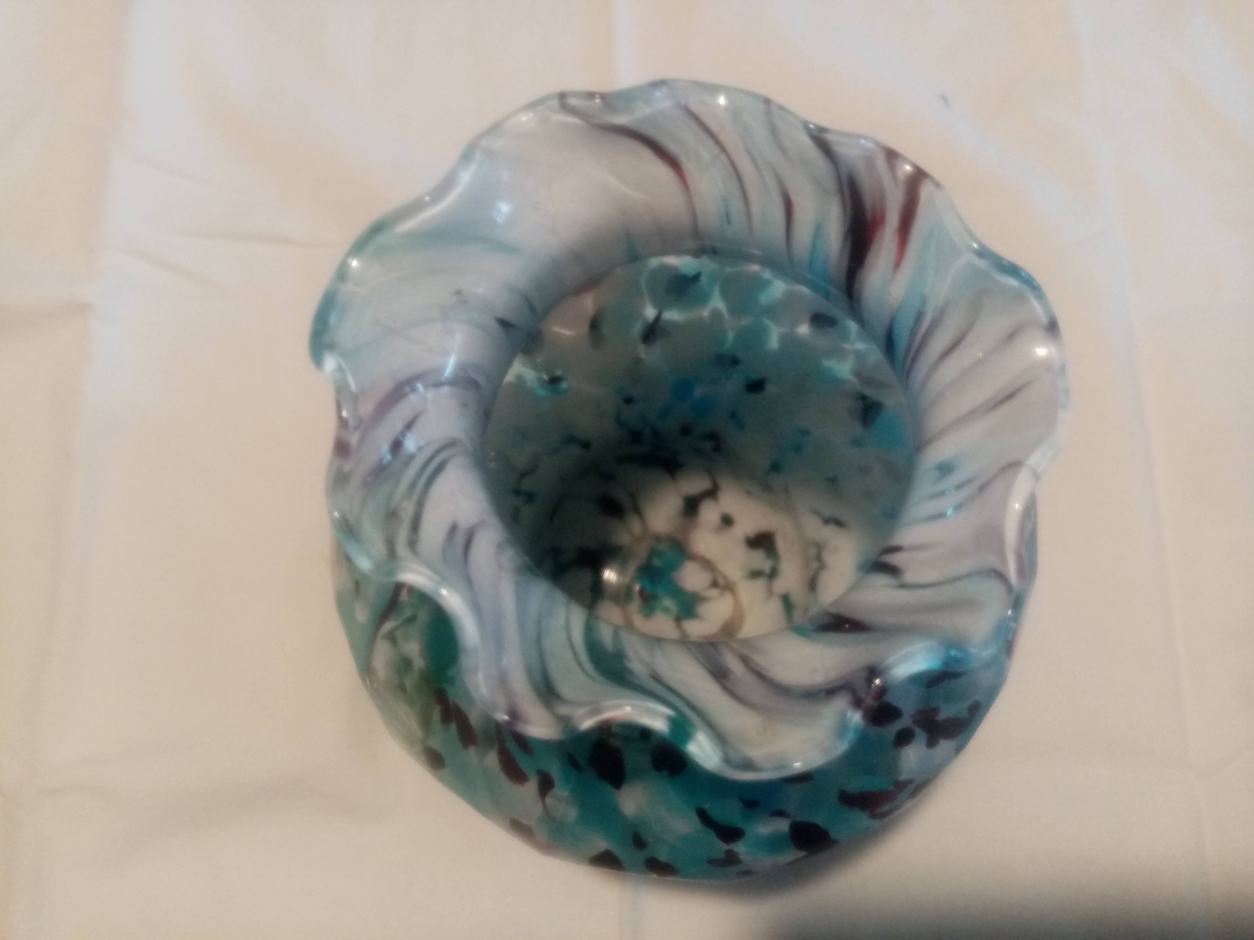 Superb old maroneen glass pate vase from the clichy crystal works