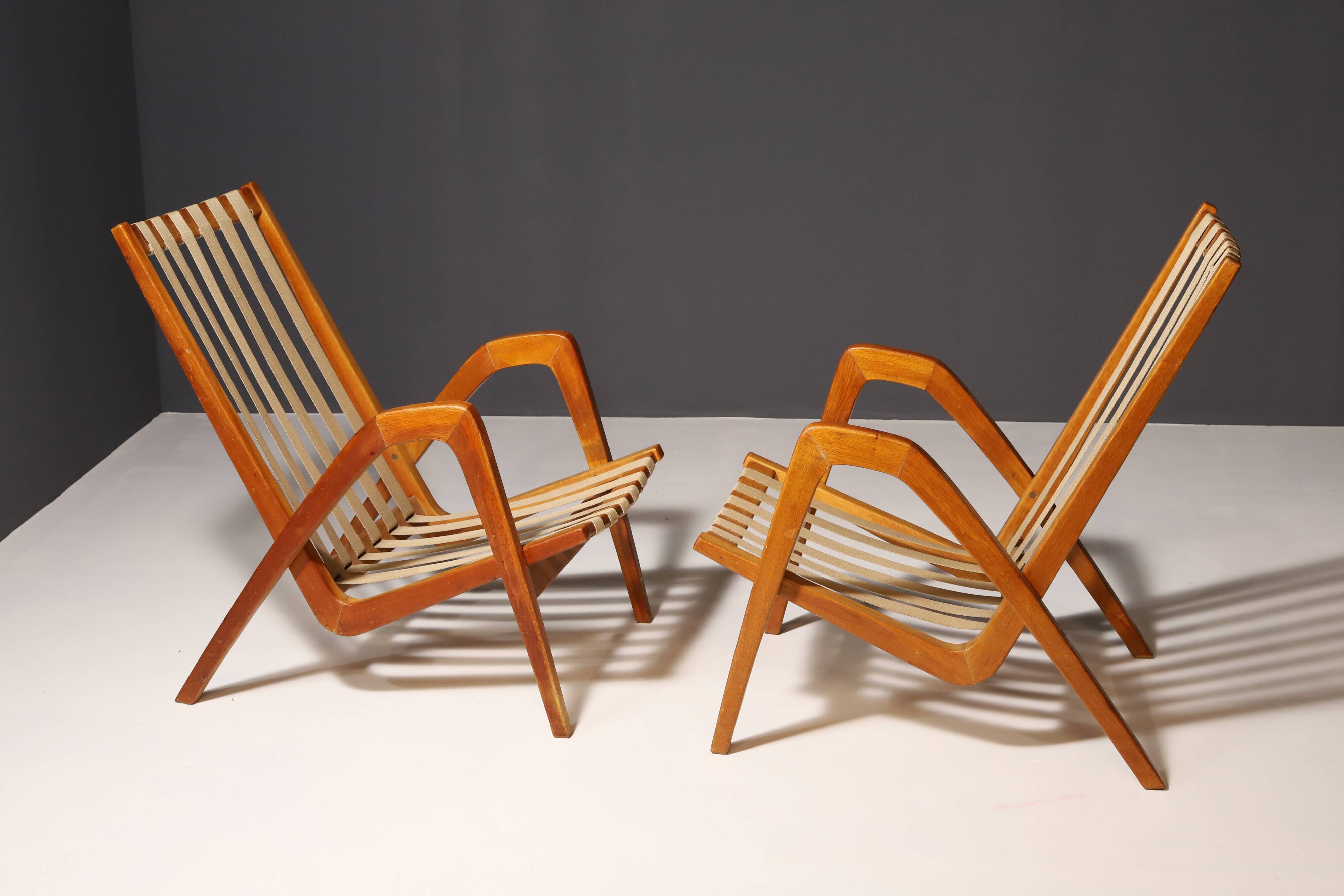 Pair of armchairs by Janěk Vaněk for Krásná Jizba, 1940´s, Czechoslovakia