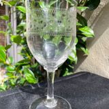 6 Large glasses 1/2 guilloché crystal – Art Nouveau