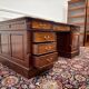 Bureau classique en cuir bordeaux Partnerdesk