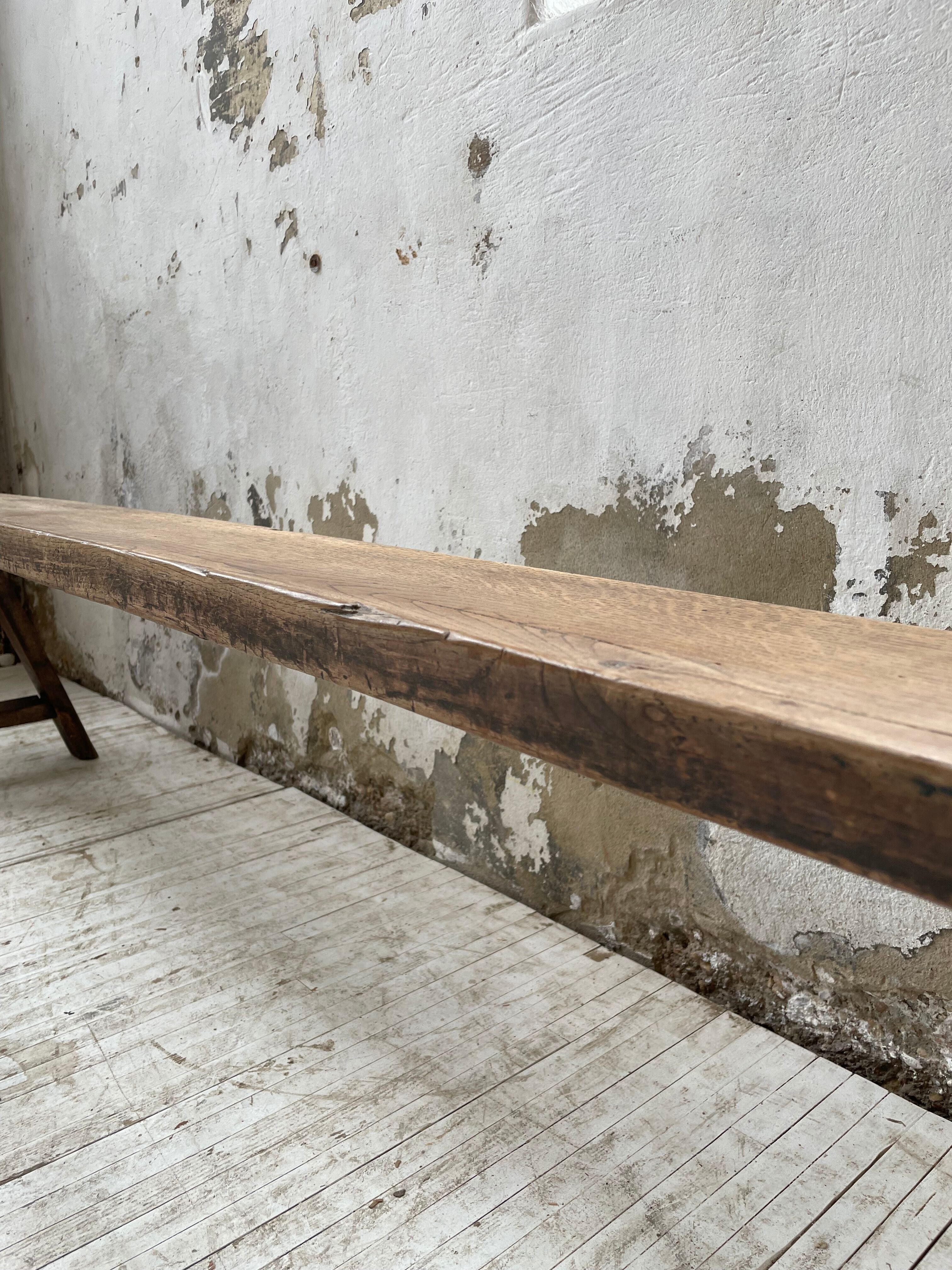 Oak farm bench 195 cm