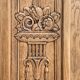 Armoire parisienne vitrée art déco bois brut 1930