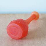 Vase orange en pâte de verre art nouveau