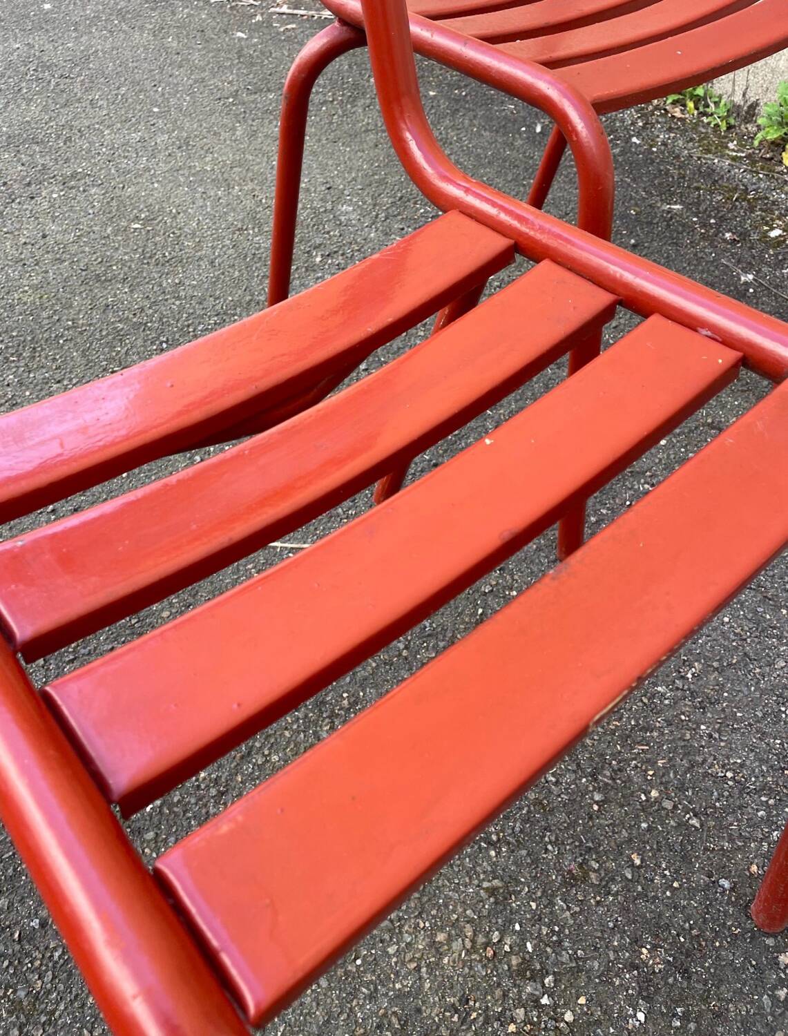 2 Vintage Tolix Style Chairs - Metal. 1950s. French Vintage. - jo