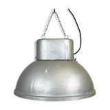 Oval industrial polish factory pendant lamp from mesko, 1970s