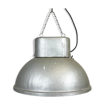 Oval industrial polish factory pendant lamp from mesko, 1970s