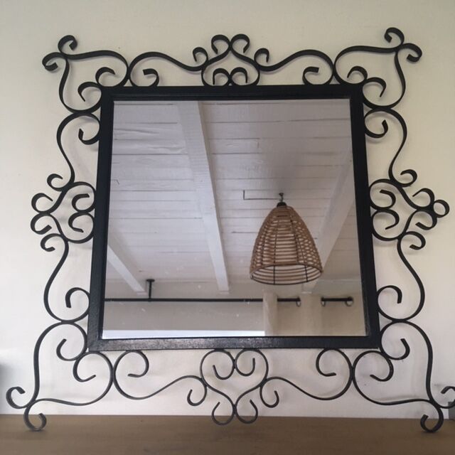Black square mirror  40x40cm