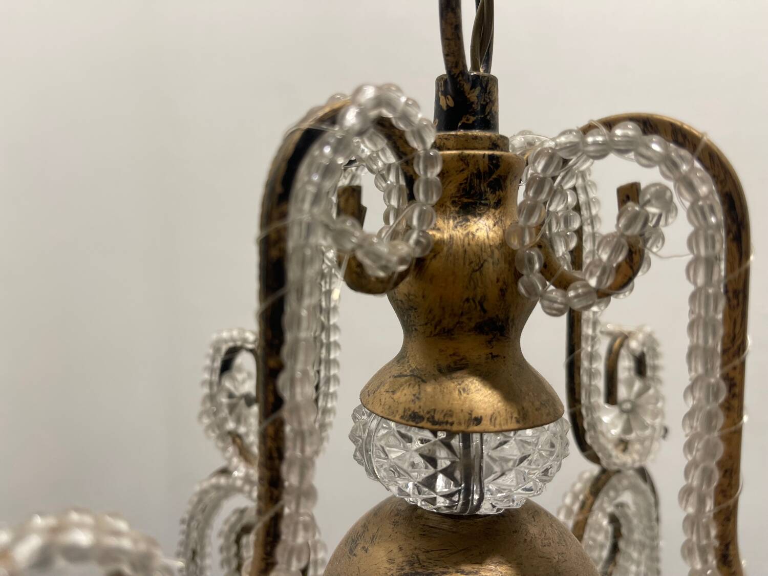 Glass Beaded Petit Crystal Chandeliers Set of 2