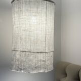 Old linen fabric lampshade suspension