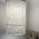 Old linen fabric lampshade suspension