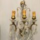 Large Crystal Sconces Set of 3