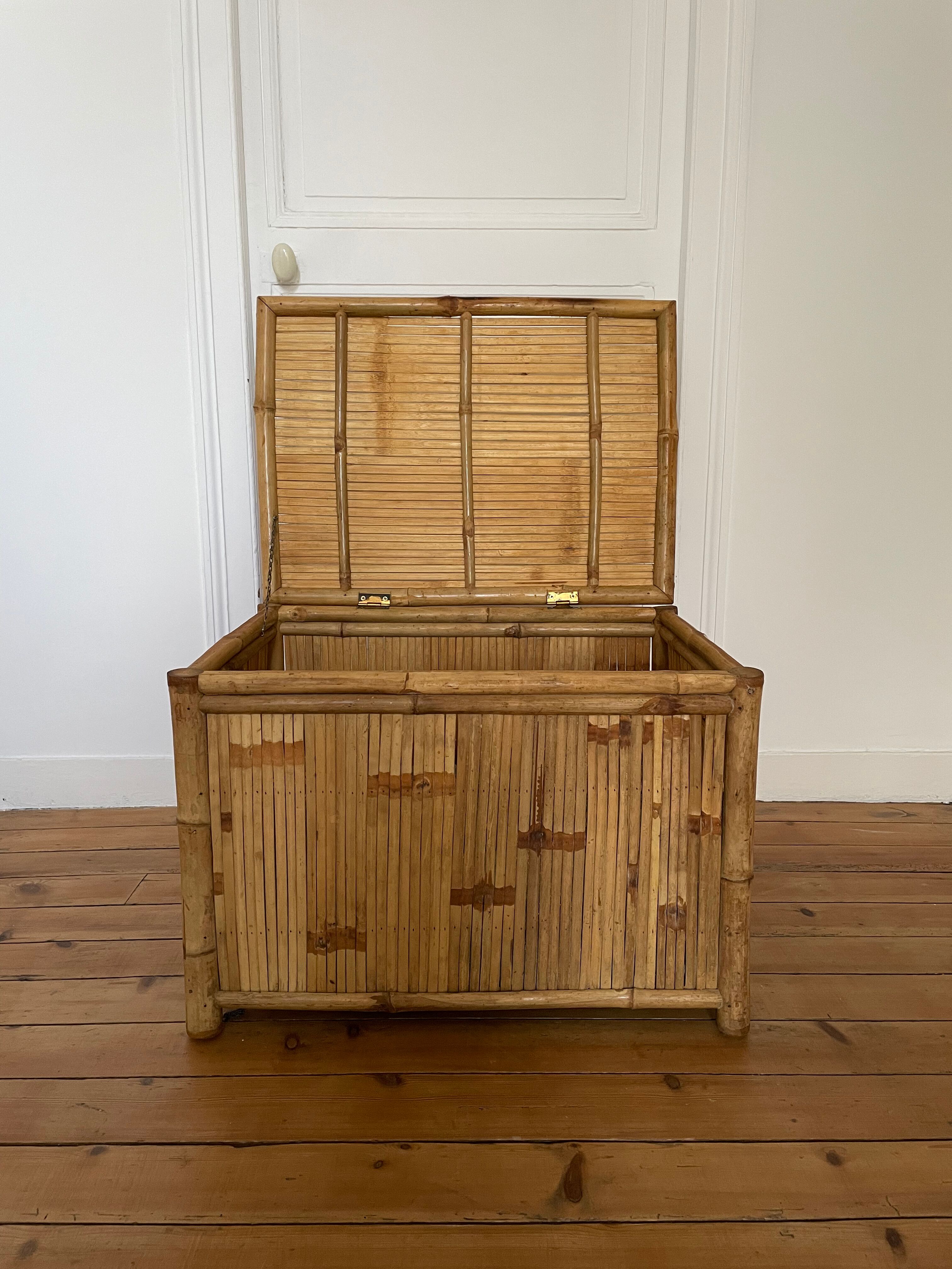 Bamboo storage chest, 1960
