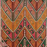 Vintage Turkish Mini Kilim 90x49 cm Wool Small Kelim Runner, shabby Chic