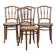 Set of 4 vintage bistro chairs Jacob & Josef Kohn Wien with a wicker seat