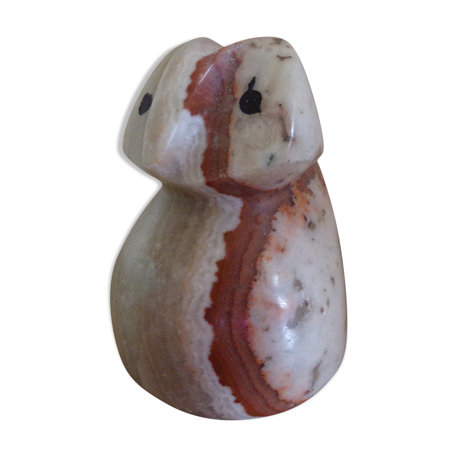 Alabaster owl paperweight