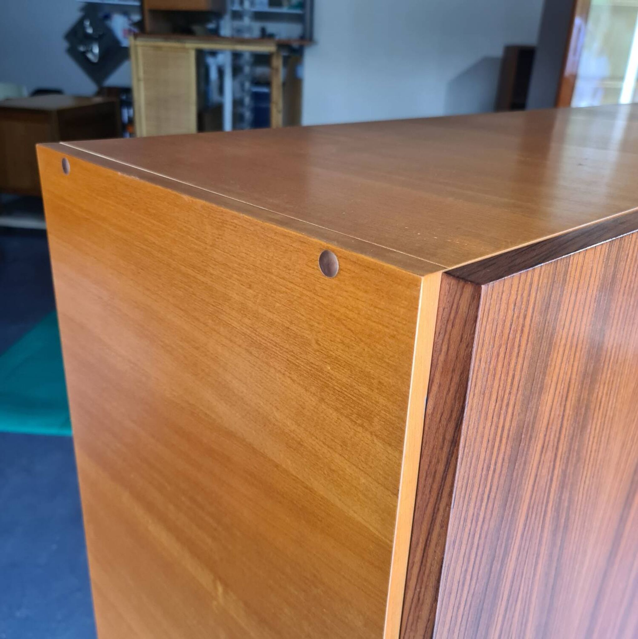 Meuble de rangement teck, buffet Luigi Bartolini 1960