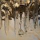 Napoleon III chandelier with crystal pendants, signed Portieux, 19th century.