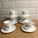 6 cups and under cups Arcopal forget-me-not