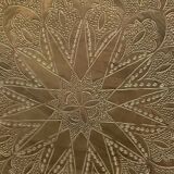 Chic vintage ethnic decorative oriental engraved copper plate