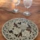 Silver metal table mat