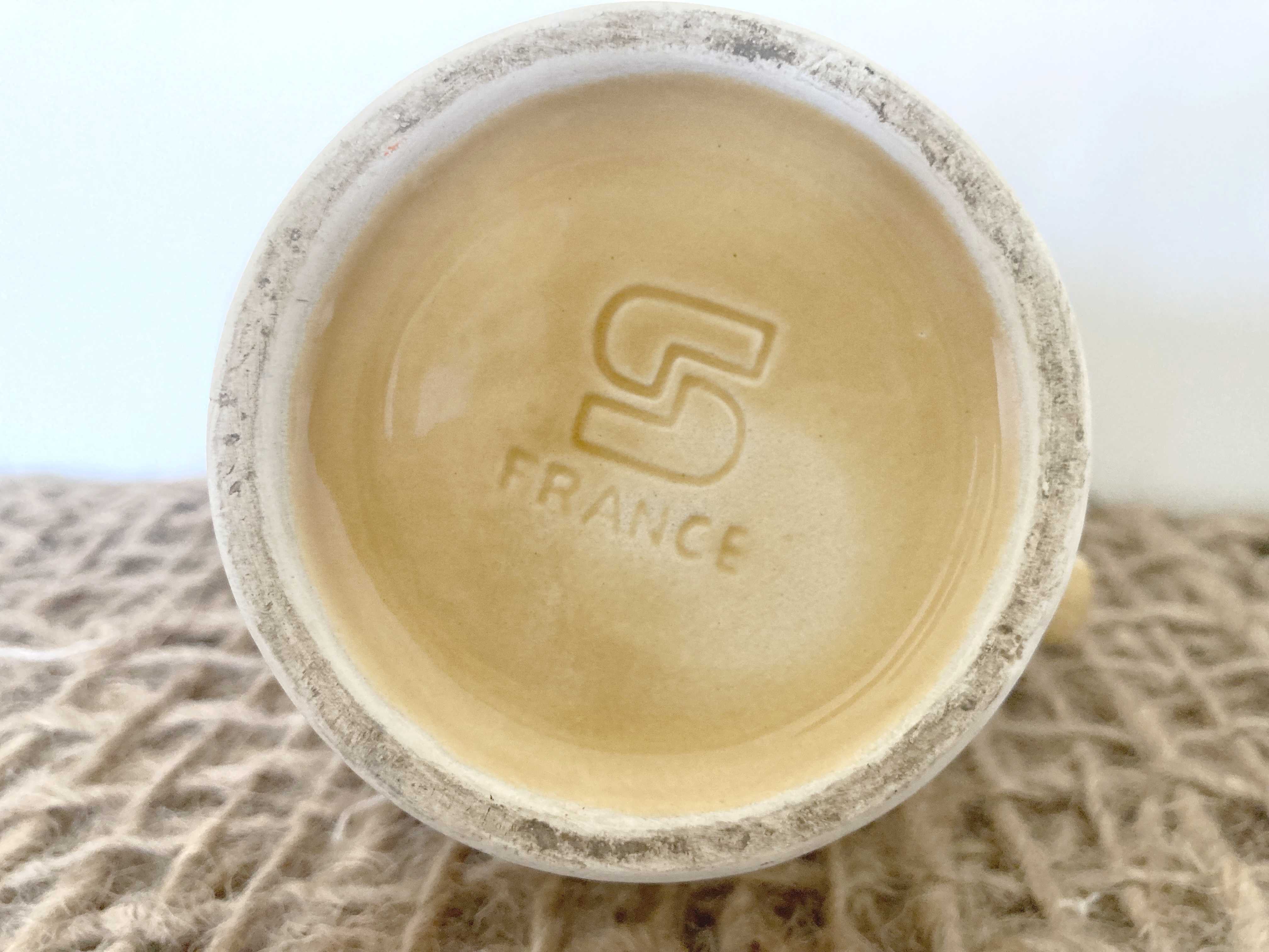 Mustard yellow ceralic pitcher