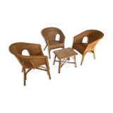 Vintage rattan garden set