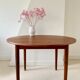 Table à manger ronde en teck design scandinave