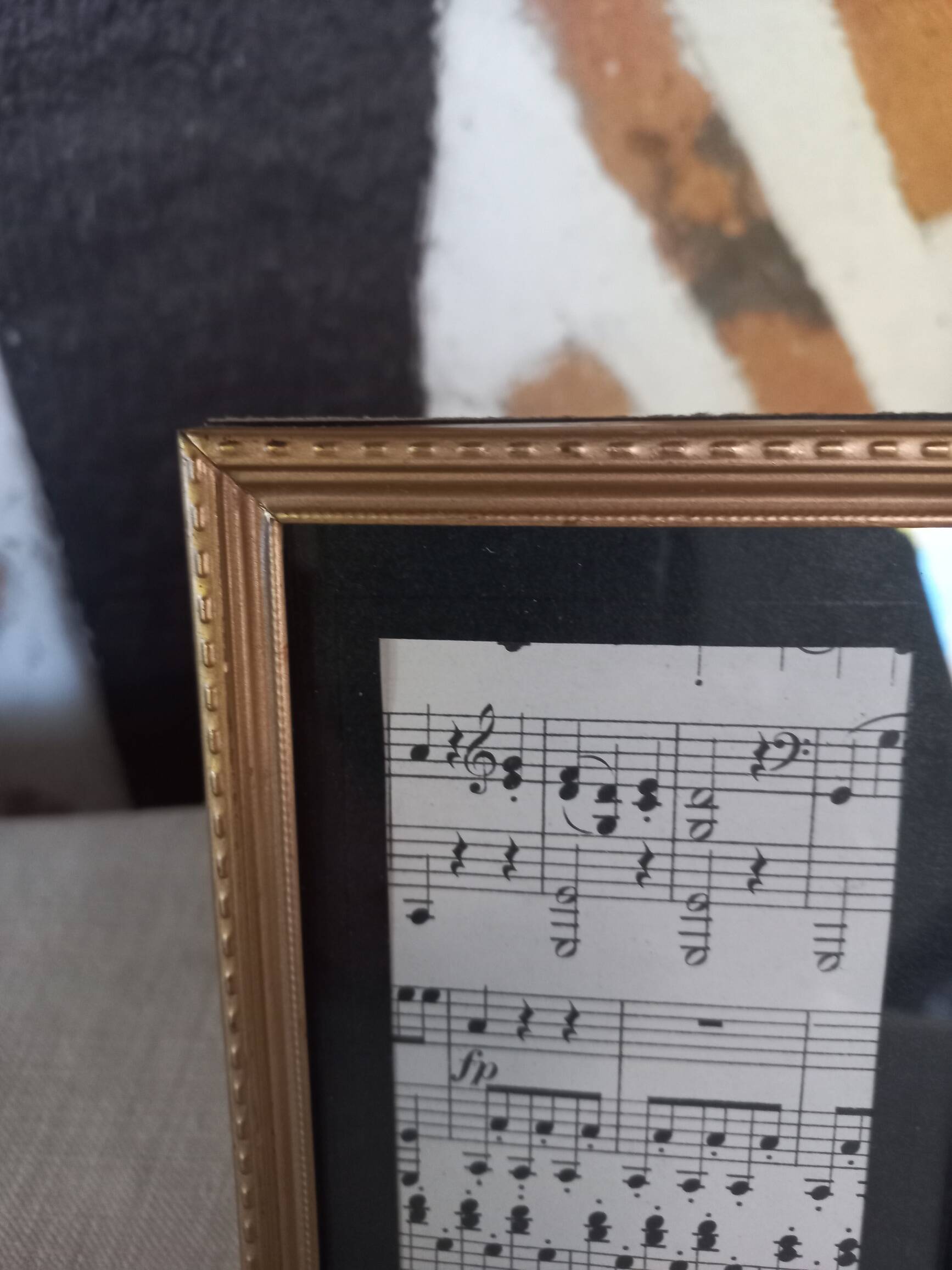 Gold metal photo frame