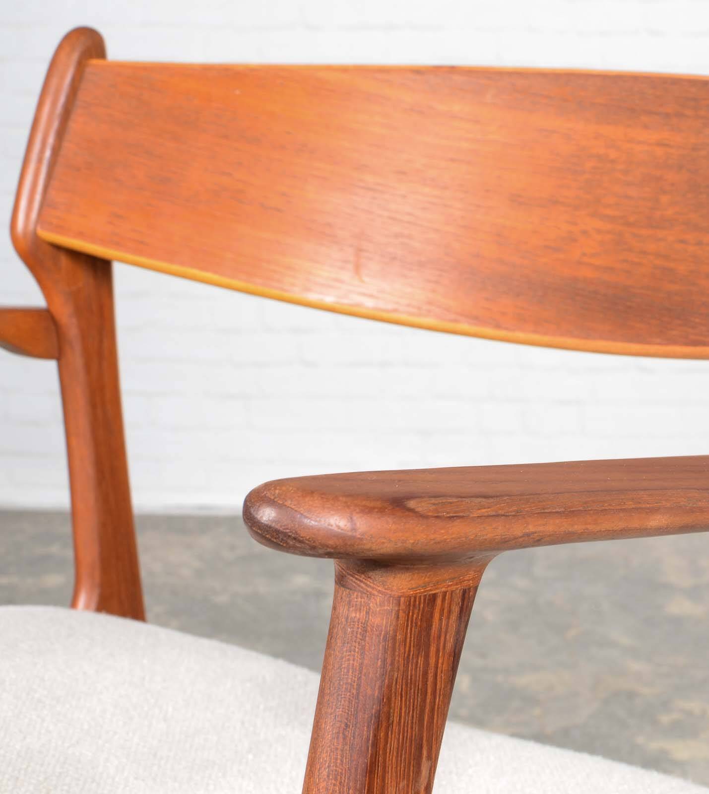 Danish Teak Desk- Armchair by Erik Buch for Oddense Maskinsedkeri, 1960s