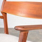 Danish Teak Desk- Armchair by Erik Buch for Oddense Maskinsedkeri, 1960s