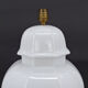 Pied de lampe en porcelaine blanche par Pillivuyt, Japonisme, France, circa 1970