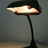 Green and black banker's lamp, Art Nouveau, 1920s