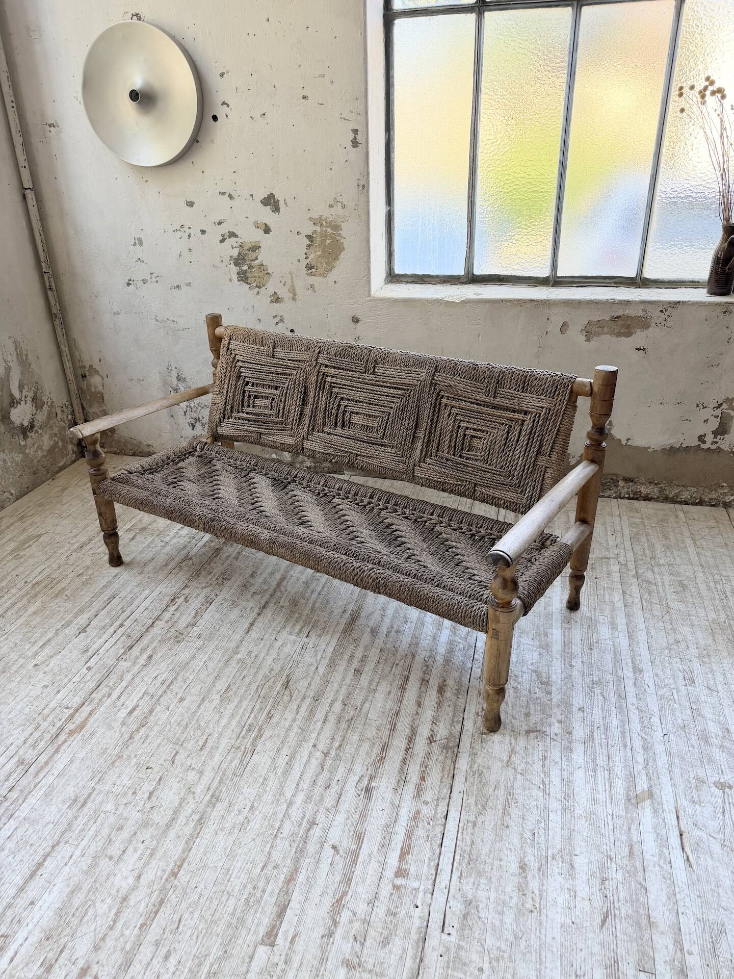 Audoux and Minet cord bench