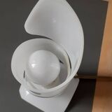 White plexiglass twisted lamp, 1960s