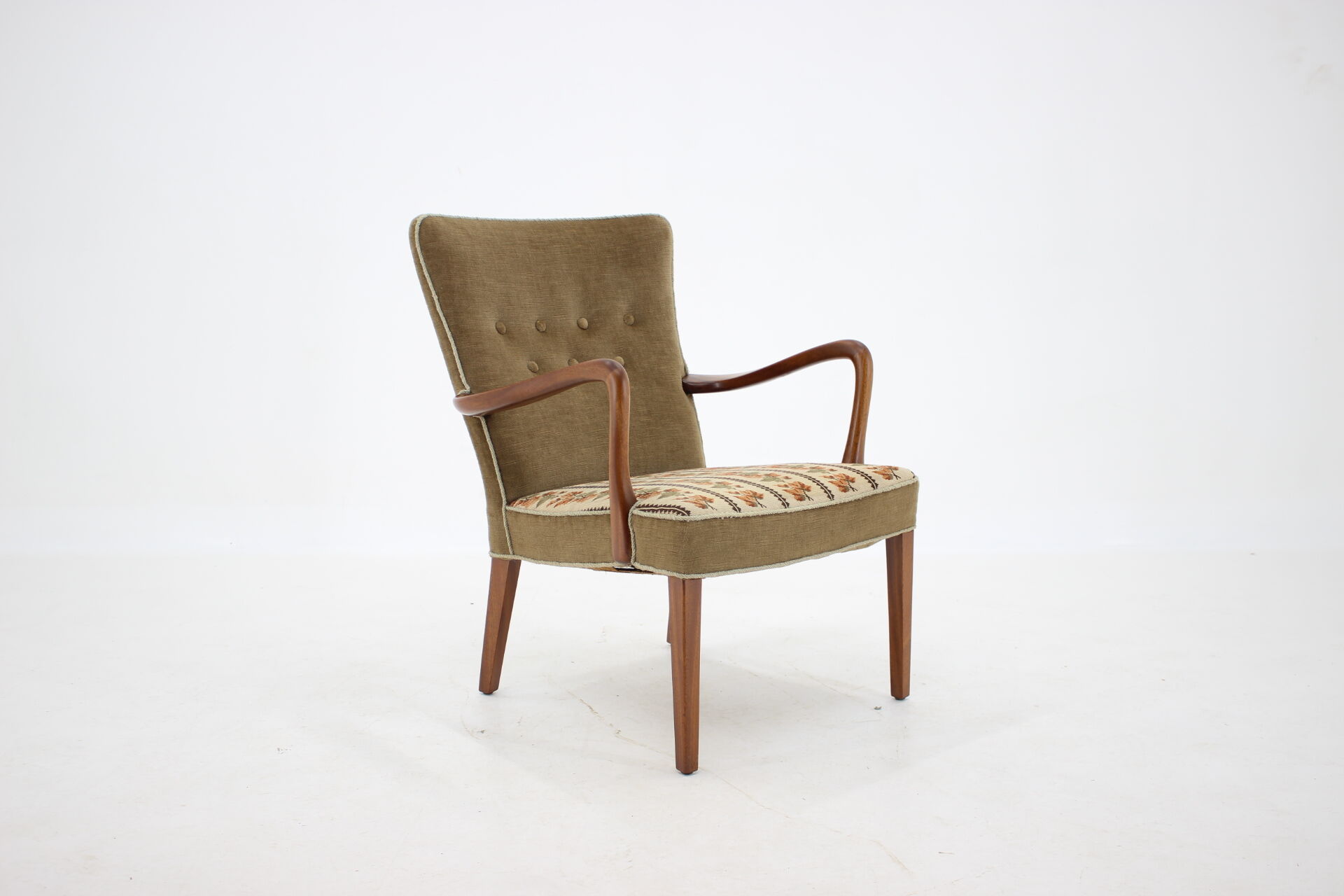 1940s Alfred Christensen teak armchair, Denmark