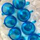 Vintage blue glass coffee cups